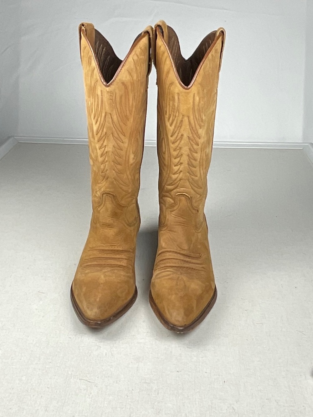 Vintage Guess Tan Roughout Leather Cowboy Boots Western Boots Women’s 5.5